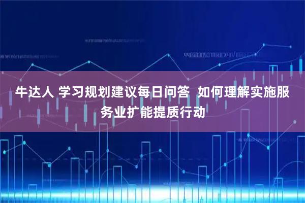 牛达人 学习规划建议每日问答  如何理解实施服务业扩能提质行动